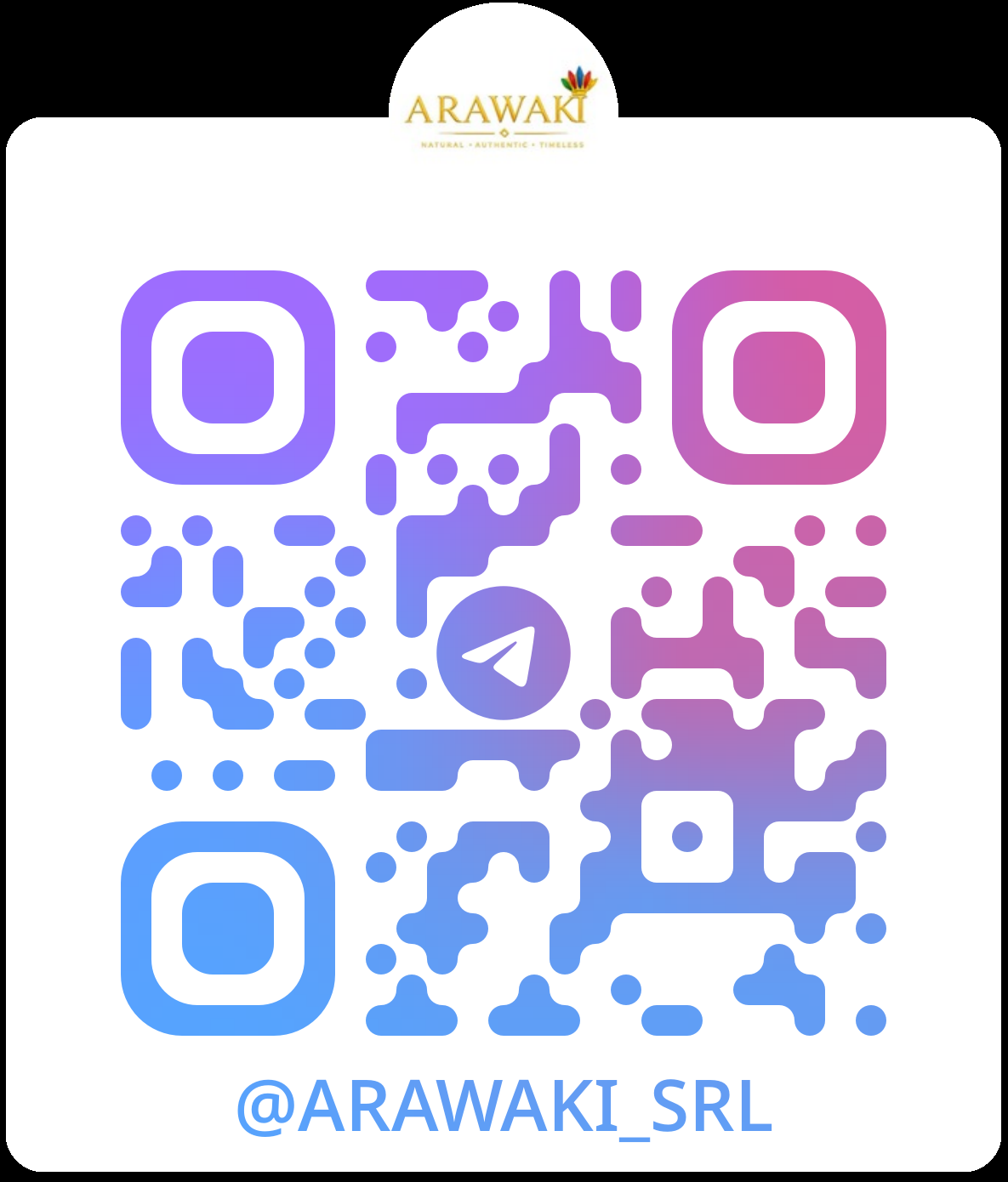 Escanea para chatear con Arawaki en Telegram